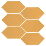 Clay Arabesque 4" x 8" Picket - Caramel Matte