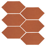 Clay Arabesque 4" x 8" Picket - Chocolate Matte