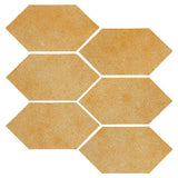 Clay Arabesque 4" x 8" Picket - Dijon Mustard Matte