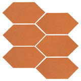 Clay Arabesque 4" x 8" Picket - Fawn Brown Matte