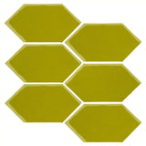 Clay Arabesque 4" x 8" Picket - Lime Green