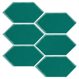 Clay Arabesque 4" x 8" Picket - Mallard Green