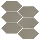 Clay Arabesque 4" x 8" Picket - Pewter Matte