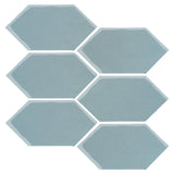 Clay Arabesque 4" x 8" Picket - Sky Blue