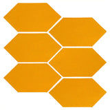 Clay Arabesque 4" x 8" Picket - Valencia Orange Matte