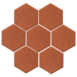Clay Arabesque 6" Hexagon Glazed Ceramic Tile - Chocolate Matte