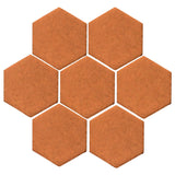 Clay Arabesque 6" Hexagon Glazed Ceramic Tile - Fawn Brown Matte