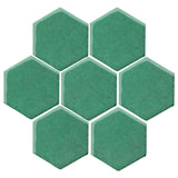 Clay Arabesque 6" Hexagon Glazed Ceramic Tile - Juniper Breeze