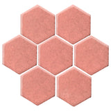 Clay Arabesque 6" Hexagon Glazed Ceramic Tile - Peach Pie