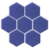 Clay Arabesque 6" Hexagon Glazed Ceramic Tile - Periwikle