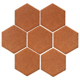 Clay Arabesque 6" Hexagon Glazed Ceramic Tile - Red Iron