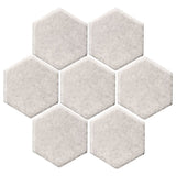 Clay Arabesque 6" Hexagon Glazed Ceramic Tile - Rustic White