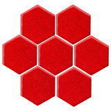 Clay Arabesque 6" Hexagon Glazed Ceramic Tile - Sunset Orange