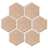 Clay Arabesque 6" Hexagon Glazed Ceramic Tile - Warm Sand
