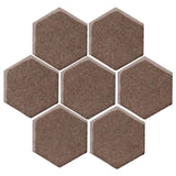 Clay Arabesque 6" Hexagon Glazed Ceramic Tile - Winter gray matte