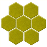 Clay Arabesque 6" Hexagon Glazed Ceramic Tile - lime green