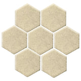 Clay Arabesque 6" Hexagon Glazed Ceramic Tile - tapioca
