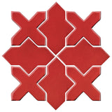 Clay Arabesque Alcazar Glazed Ceramic Tile - Apple