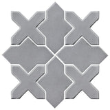 Clay Arabesque Alcazar Glazed Ceramic Tile - Battleship