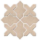 Clay Arabesque Alcazar Glazed Ceramic Tile - Bone