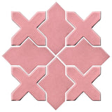 Clay Arabesque Alcazar Glazed Ceramic Tile - Bubble Gum