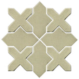 Clay Arabesque Alcazar Glazed Ceramic Tile - Celadon