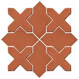 Clay Arabesque Alcazar Glazed Ceramic Tile - Chocolate