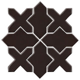 Clay Arabesque Alcazar Glazed Ceramic Tile - Classic Black