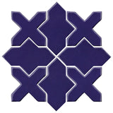 Clay Arabesque Alcazar Glazed Ceramic Tile - Cobalt