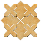 Clay Arabesque Alcazar Glazed Ceramic Tile - Dijon Mustard Matte