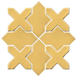 Clay Arabesque Alcazar Glazed Ceramic Tile - Lemon Scent