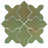 Clay Arabesque Alcazar Glazed Ceramic Tile - Light Copper