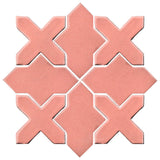 Clay Arabesque Alcazar Glazed Ceramic Tile - Peach Pie