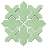 Clay Arabesque Alcazar Glazed Ceramic Tile - Peppermint