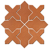 Clay Arabesque Alcazar Glazed Ceramic Tile - Red Iron