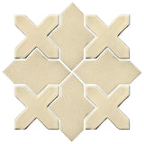 Clay Arabesque Alcazar Glazed Ceramic Tile - Tapioca