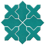 Clay Arabesque Alcazar Glazed Ceramic Tile - Teal