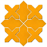 Clay Arabesque Alcazar Glazed Ceramic Tile - Valencia Orange Matte