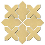 Clay Arabesque Alcazar Glazed Ceramic Tile - Vanilla Pudding