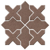 Clay Arabesque Alcazar Glazed Ceramic Tile - Winter Gray