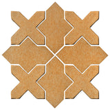 Clay Arabesque Alcazar Glazed Ceramic Tile - Yellowstone