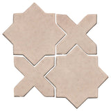 Clay Arabesque Aragon Glazed Ceramic Tile - Alabaster