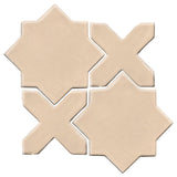 Clay Arabesque Aragon Glazed Ceramic Tile - Almond