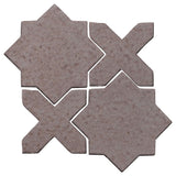 Clay Arabesque Aragon Glazed Ceramic Tile - Ash