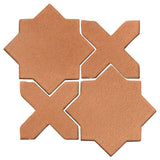 Clay Arabesque Aragon Glazed Ceramic Tile - Beechnut