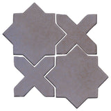 Clay Arabesque Aragon Glazed Ceramic Tile - Black & Blue