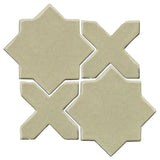 Clay Arabesque Aragon Glazed Ceramic Tile - Celadon