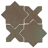 Clay Arabesque Aragon Glazed Ceramic Tile - Elder Green