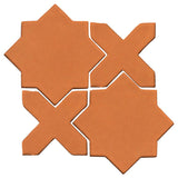 Clay Arabesque Aragon Glazed Ceramic Tile - Fawn Brown Matte