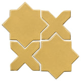 Clay Arabesque Aragon Glazed Ceramic Tile - Gold Rush